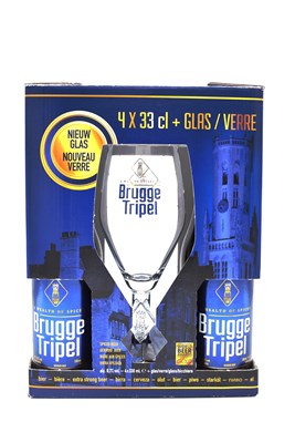 Brugge Tripel Geschenkkoffer 4x33cl+Glas