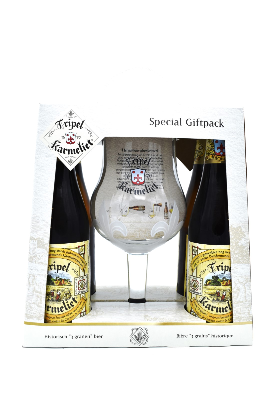 Karmeliet Geschenkbox 4x33cl+Glas